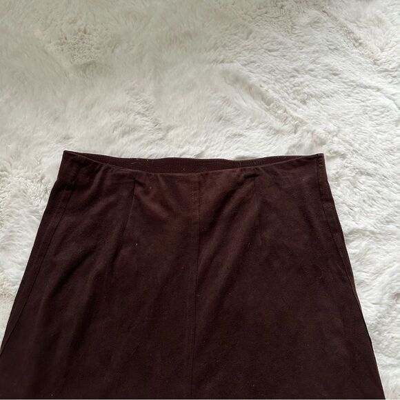 Max Studios Vintage brown suede midi high low skirt - Picture 7 of 12